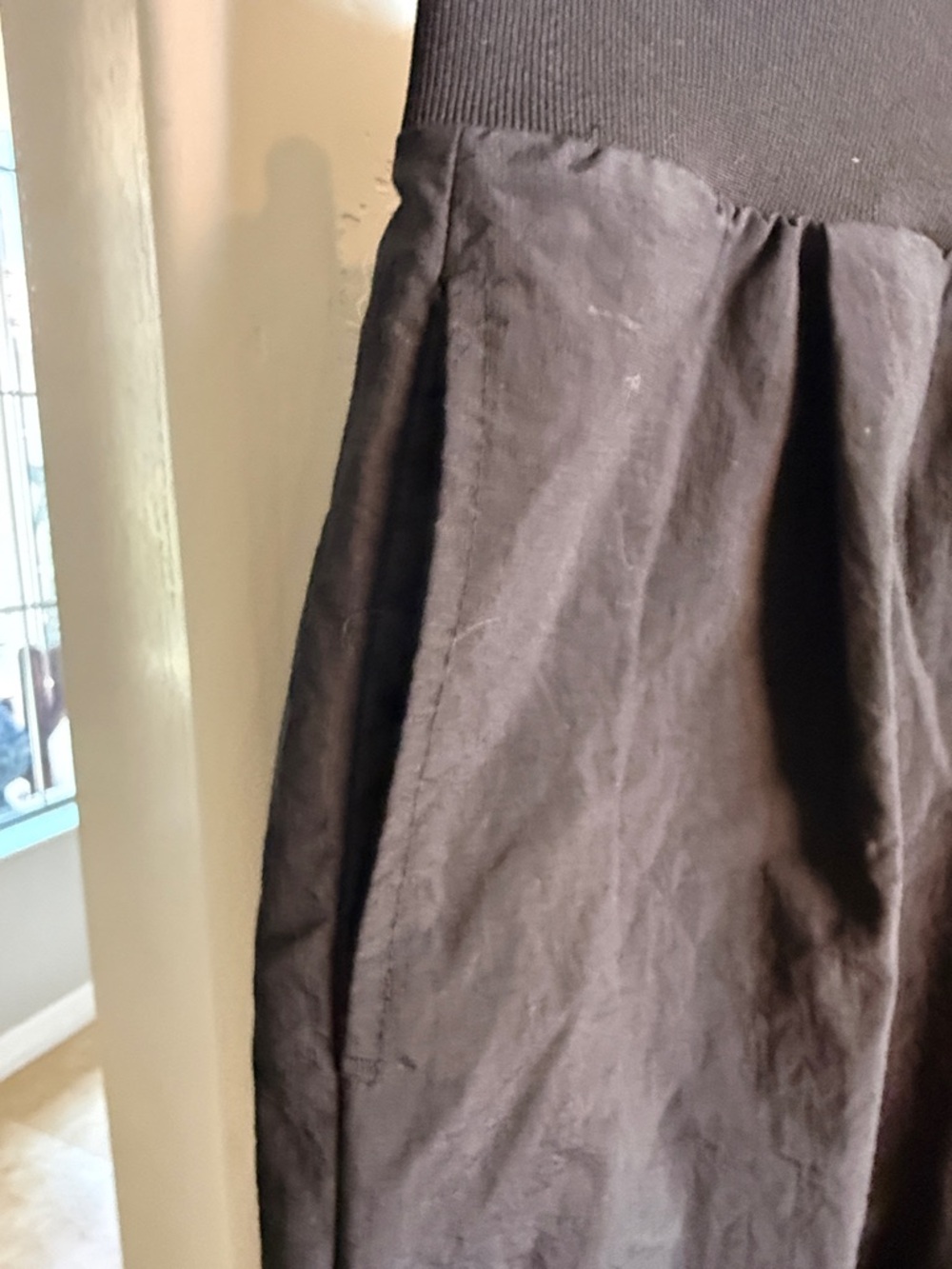 Zara Black Wide-Leg Casual Pant with pockets Tall Girl Friendly size M - Picture 2 of 9